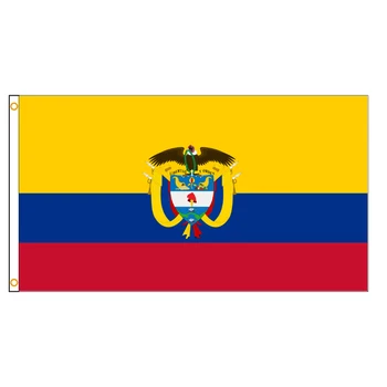 3x5Fts 90X150cm Kolombiya Amblemi Kolombiya Bayrakları Ve pankartlar Ulusal Bayrak Ülke Afiş
