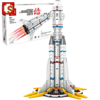 Sembo Blok 332 ADET Toprak Spaceport Uzay Roket Yapı Taşları Tuğla Çocuk Oyuncakları Çocuklar İçin Tuğla Doğum Günü Gıgt107025