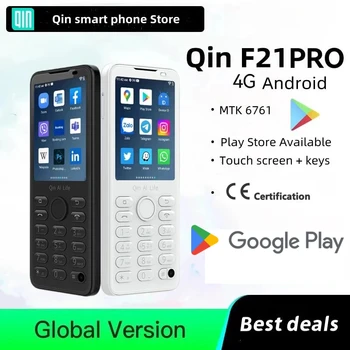 Google Oyun Mağaza Yeni Qin F21 Pro Akıllı Dokunmatik Ekran Telefon 2.8 İnç 3 GB + 32 GB / 4 GB 64 GB Bluetooth 5.0