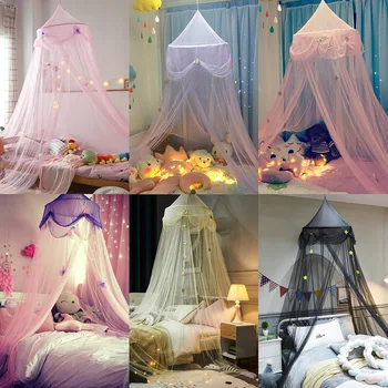 Çocuk Perde Kız Prenses Kubbe Cibinlik Bebek beşik Yatak Netleştirme Gölgelik Asma Tavan Yatak Çadır odası Dekorasyon İçin