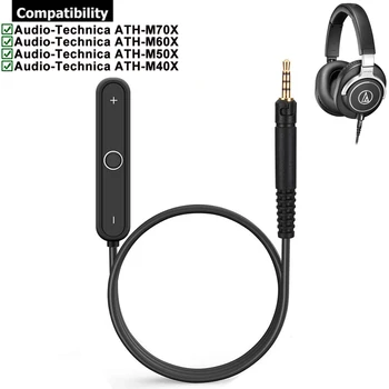 Bluetooth 5.0 Stereo Handsfree A2DP Adaptörü Alıcısı Audio Technica ATH-M50X ATH-M40X ATH-M70X ATH-M60X ATH M70X Kulaklıklar