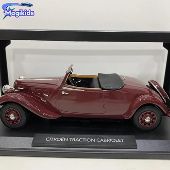 1: 18 CİTROEN ÇEKİŞ CABRİOLET nostaljik araba Yüksek Simülasyon pres döküm araba Metal Alaşım Model oyuncak arabalar Çocuklar için Hediye Koleksiyonu