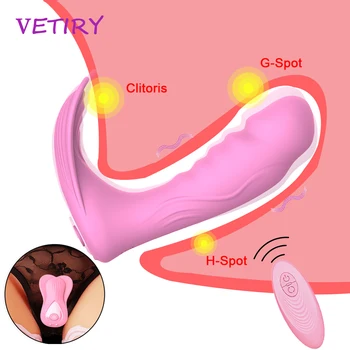 Uzaktan Kumanda Yapay Penis Vibratörler Külot vajina masaj aleti Klitoris Stimülatörü G Noktası Masaj Seks Oyuncakları Kadın mastürbasyon için
