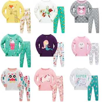 YENİ 2021 Kız Kıyafeti Kız Aile Noel Pijama Karikatür Çocuk Pijama Setleri, Çocuk Pijama Toddler Bebek Pijama 3T-8T