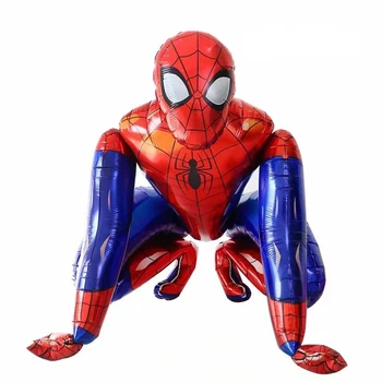 3D Büyük Örümcek Adam Doğum Günü Partisi Süslemeleri Balonlar Avengers Kahraman Parti Karikatür çocuk Oyuncak Folyo Marvel Örümcek Adam Balon