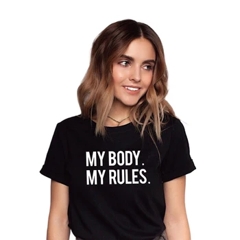 Benim Vücut Benim Kuralları t Shirt Kız Güç Eşitlik Gömlek Eşit Haklar Cinsiyet Eşitliği Lezbiyen Kazak Eşit Haklar Yarış Bayan tee