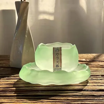 Yeni Japon tarzı ilk kar pembe bayan ana bardak dondurulmuş küçük çay fincanı degrade çay fincanları el yapımı gözlük