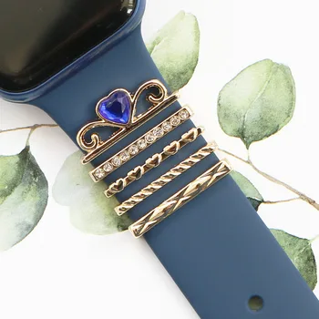Dekorasyon İçin apple saat bandı Dekoratif Takılar Elmas Takı iWatch / Galaxy watch4 / 3 Bilezik silikon Kayış Aksesuarları