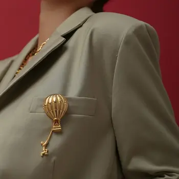 Vintage Balon broş kadın giyim için büyük sevimli broş aksesuar noel hediyesi kadınlar için lüks tasarımcı takı