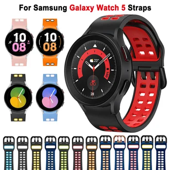 20mm Silikon Watchband Samsung Galaxy İzle 5 Kayış Watch5 Pro 45mm İzle 4 44mm 40mm Watch4 Klasik 46mm 42mm Bilezik