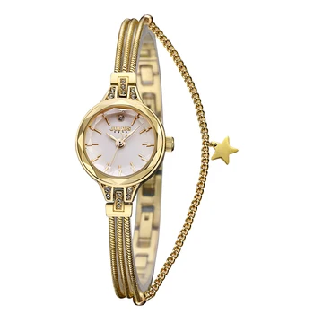 Mini 5 Renkler Bilezik takı saat Yılan Zincir Lady kadın Saat Moda Saat Elbise Iş Kız doğum günü hediyesi Julius Kutusu