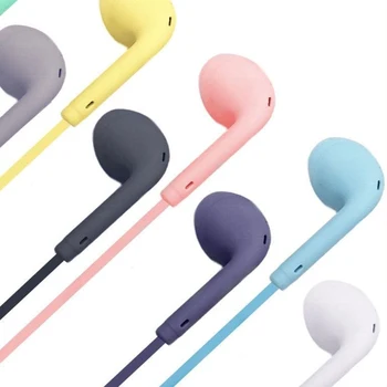 Kulak içi kulaklık Kablolu Stereo Ses 3.5 mm Kulaklık Dahili Mikrofon İle Xiaomi Huawei Samsung İçin Spor Müzik Kulaklık Handfree
