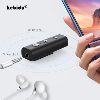 kebidu Bluetooth 5.0 Alıcı Bluetooth Aux Ses Müzik Verici Kablosuz Adaptör İçin 3.5 mm Jack Kulaklık Kulaklık İçin