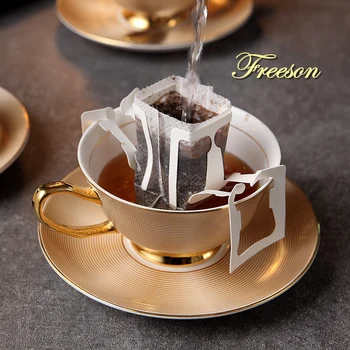 Lüks Altın Kemik çin çayı Fincan Tabağı kaşık seti 200 ml Asil Seramik Kahve Fincanı Gelişmiş Porselen Çay Fincanı Parti Çay Saati Drinkware