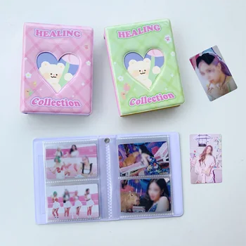 3 inç Fotoğraf Albümü Aşk Hollow Polaroid Albümü INS Kore Tarzı Karikatür Ayı Fotocard Kart Tutucu 80 Cepler Resim Saklama Çantası