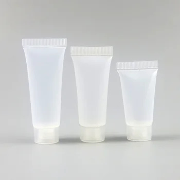 200x5g 10g Küçük Boş Doldurulabilir Plastik Şeffaf Yumuşak Şişe Kozmetik El Yüz Kremi sıkılabilir tüp Şampuan Losyon Şişeleri