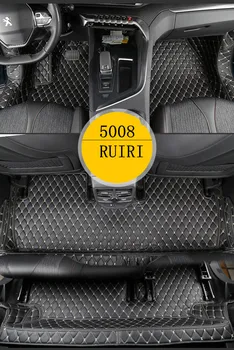 Yüksek kalite! Özel özel araba paspaslar Peugeot 5008 için 7 koltuk 2023-2017 su geçirmez dayanıklı halı kilim, ücretsiz kargo