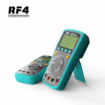RF4 RF-17N YENİ 6000 Sayımlar True-RMS Multimetro Dijital Multimetre Otomatik Aralığı Transistör Test Cihazı Esr Kelepçe Metre Multimetre