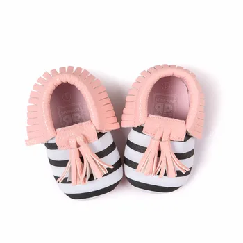 2021 Yeni Stil Saçak Süet PU Deri Bebek Çocuk Çocuk Yumuşak Tabanlı Kaymaz İlk Yürüyüşe Ayakkabı Bebek Moccasins Yumuşak Moccs Ayakkabı
