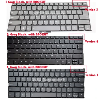 Yeni ABD QWERTY Klavye için Lenovo Ideapad C340-14API C340-14IML C340-14IWL Gri Siyah, ARKADAN AYDINLATMALI