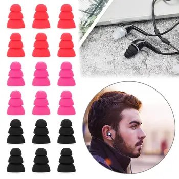 6 adet Yeni Kulak Kulaklık Kapağı Kulak Tıkacı Silikon Kulaklık Başlıkları kulaklık kılıfı Üç Katmanlı
