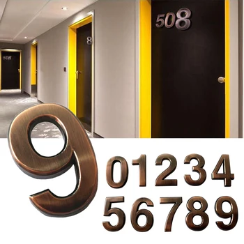 1 Adet Odası Kapısı Numarası Etiketi 0-9 Ev Çekmece 3D İşareti Kaplama Kapısı Haneli Otel Ev Etiket Adres Kapı Etiket İşareti Uygun