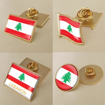 Arması Lübnan Lübnan Harita Bayrağı Ulusal Amblemi Ulusal Çiçek Broş Rozetleri Yaka İğneler