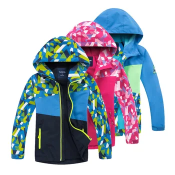 2021 Sonbahar Kış Giyim Rüzgarlık Çocuk Ceket Çocuklar Kapşonlu Erkek Ceket Açık Pusula Kızlar Su Geçirmez Ceket