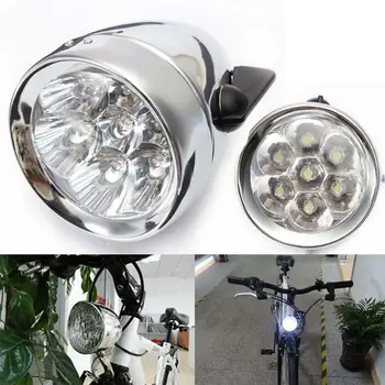 1 Adet Vintage Retro Bisiklet Bisiklet Ön İşık Lambası 7 LED Bisiklet Far Sürme Bisiklet Parçaları Aksesuarları