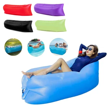 Şişme sofa Yastık Yetişkinler Çocuklar şişme yatak Şezlong Kanepe Sandalye Çantası Açık Piknik Plaj Kamp Mat Taşınabilir Kapalı Tembel Kanepe