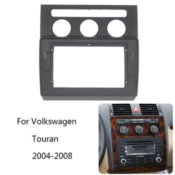 2 Din Android Kafa Ünitesi Araba Radyo çerçeve kiti Volkswagen Touran 2004-2008 İçin Otomatik Stereo Dash Fasya Trim ön çerçeve Montaj
