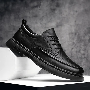Moda Erkek Deri rahat ayakkabılar Nefes Giyim Erkek Botları Sıcak Klasik Katı Düz Tabanlı koşu ayakkabıları S11970-S11978 Morlıron
