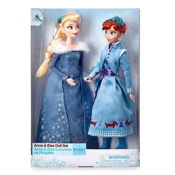 Disney Orijinal bebek 33cm Orijinal Disney Dondurulmuş Elsa Anna Prenses bebek Kar Kraliçesi Çocuk kız koleksiyonu oyuncaklar doğum günü hediyeleri
