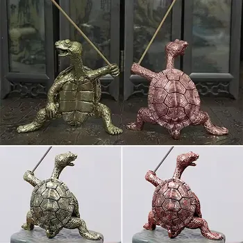 1 ADET Antik Kaplumbağa Şekli Tütsü Buhurdan Sopa Tutucu Taşınabilir Brülör Standı Çok Fonksiyonlu Çayevi Aksesuar Ev Décor