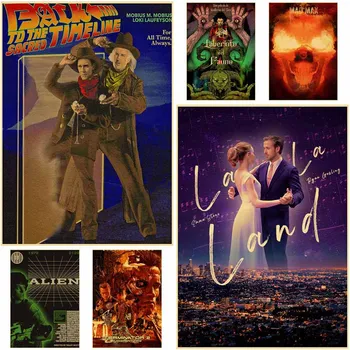 Gelecek Posterler klasik Film Geri Estetik HD Baskı Kraft Kağıt La La Arazi Ev Odası için Retro Poster Dekorasyon Resim