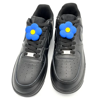 2022 Yeni Orijinal Mavi Çiçek 3D Katı Sert Plastik Reçine Ayakkabı Takılar Dekorasyon Ayakkabı Aksesuarları İçin Fit Nike Hava Kuvvetleri 1