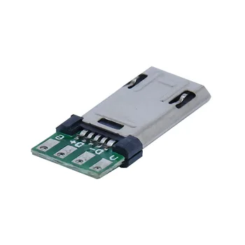 5 adet YENİ Mikro Erkek Fiş PCB lehim plakası Çift taraflı 5P Usb Konektörü + Tip-C USB Konektörü 4Pin