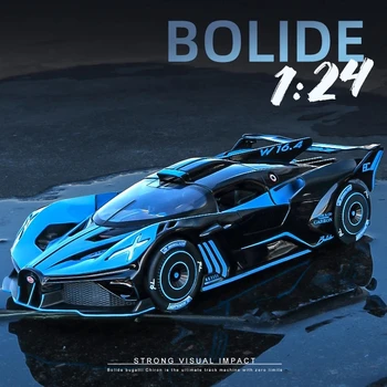 1: 24 Bugatti Bolide Spor Alaşım Araba pres döküm model oyuncak araç Ses Ve ışık Metal Araba simülasyon Koleksiyonu hediyeler oyuncaklar erkek