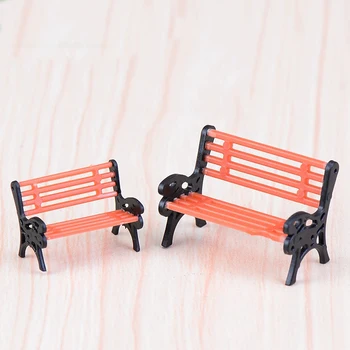 2 ADET Sevimli Mini Sandalye Tezgah Ev Dekor Minyatürleri Peri Bahçe Süsleri Figürler Oyuncaklar Akvaryum Dollhouse Aksesuarları Dekorasyon