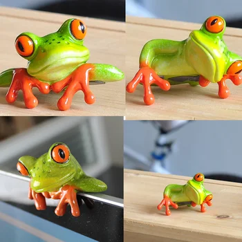 Modern benzersiz 3D kurbağa hayvan figürleri dekor çocuk hediyeler ofis süsleme