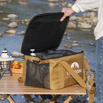 Kamp ekipmanları saklama çantası açık piknik seti muhtelif çanta büyük kapasiteli taşınabilir saklama kutusu saklama çantası