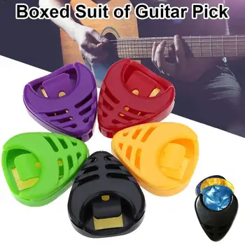 10 Adet / takım Renk Rastgele Gitar Seçtikleri Kutusu Dayanıklı Gitar Kutusu Gitar Seçtikleri Tutucu Elektrikli Plastik Kasa Parçaları Malzeme Akustik