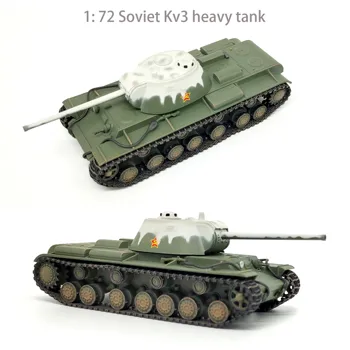 1: 72 Sovyet Kv3 ağır tank Simülasyon modeli Statik bitmiş dekorasyon ekran kutusu ile