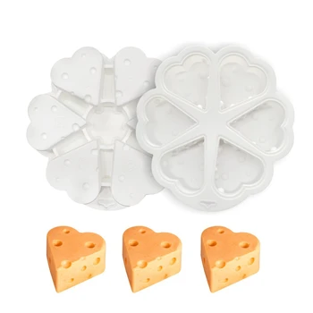 3D Kalp Şekilli Peynir Kek Kalıp Kullanımlık Mus Çikolata Kalıp sevgililer Günü İçin Maker Tepsi Tatlı Yapma Mutfak Bakeware