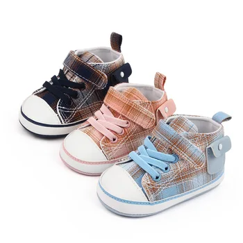 Ekose Bebek Ayakkabıları Yenidoğan Moccasins Erkek Bebek Aksesuarları Zapatos Para Bebe bebek ayakkabısı çocuk çizmeleri