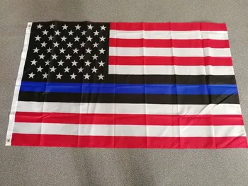 90 * 150 cm ince mavi çizgi polis yaşıyor abd abd amerikan Bayrağı