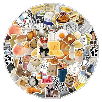10/30/60/120 ADET Mix Sevimli Gıda Çıkartmalar INS Tarzı Süt Bisküvi Çıkartmaları DIY Buzdolabı Telefon Bavul Dizüstü Dizüstü Araba Duvar Sticker