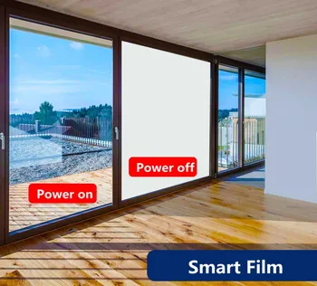 SUNICE PDLC Akıllı Film elektrikli cam filmi Akıllı Değiştirilebilir Bölme Bina Ofis Özel Boyut