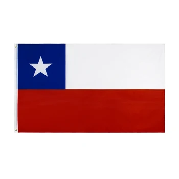 Ücretsiz Kargo Toptan %100 % Polyester 3x5ft Stok Baskılı CL Şili Şili Bayrağı
