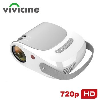 Vivicine 2021 Yeni 720p HD Ev Sineması Video Projektörü, HDMI USB PC 1080p Oyun Film Projektör Beamer